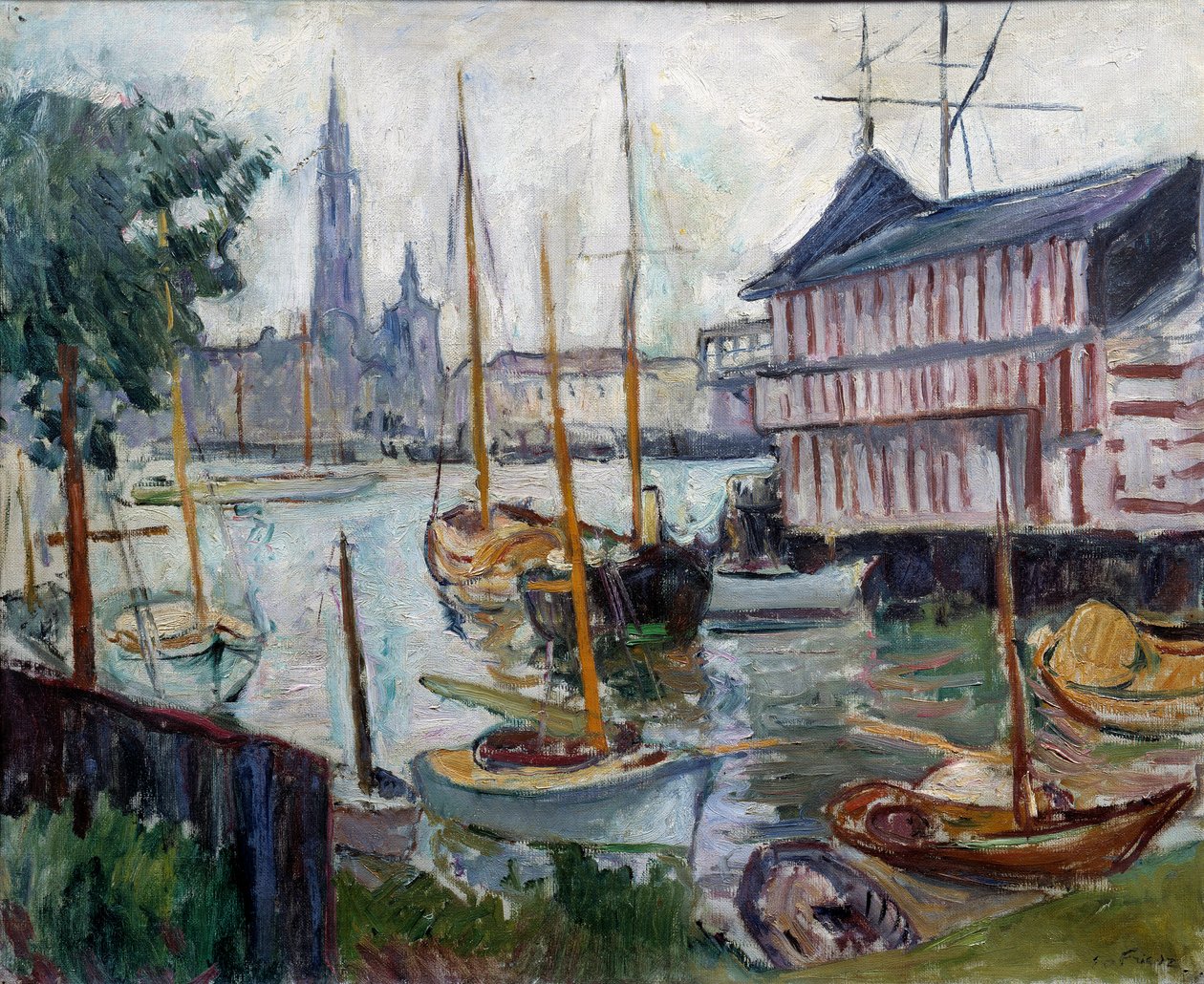 Pond with Fishing Boats by Achille Emile Othon Friesz