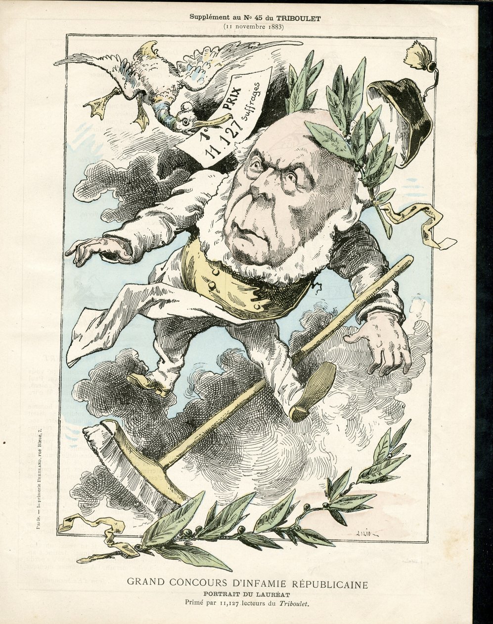 Le Triboulet, Satirical in B & W by Achille Lemot