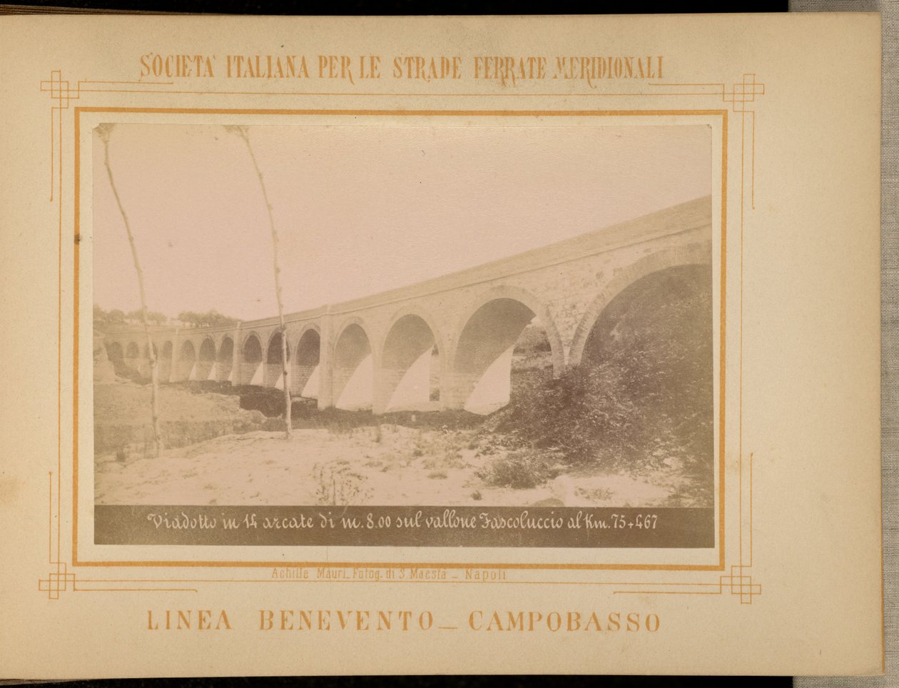 Viaduct with 14 Arches over Fascoluccio Ravine by Achille Mauri
