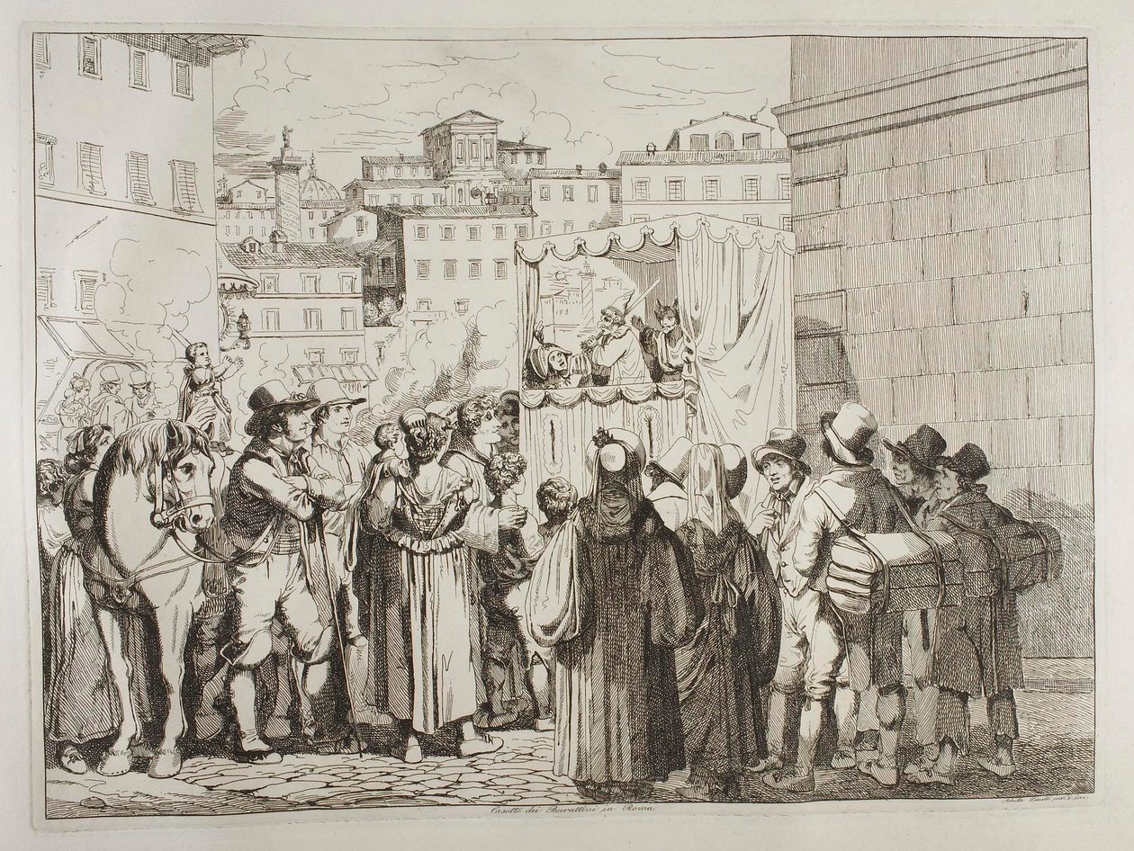 Marionette Show in Rome by Achille Pinelli