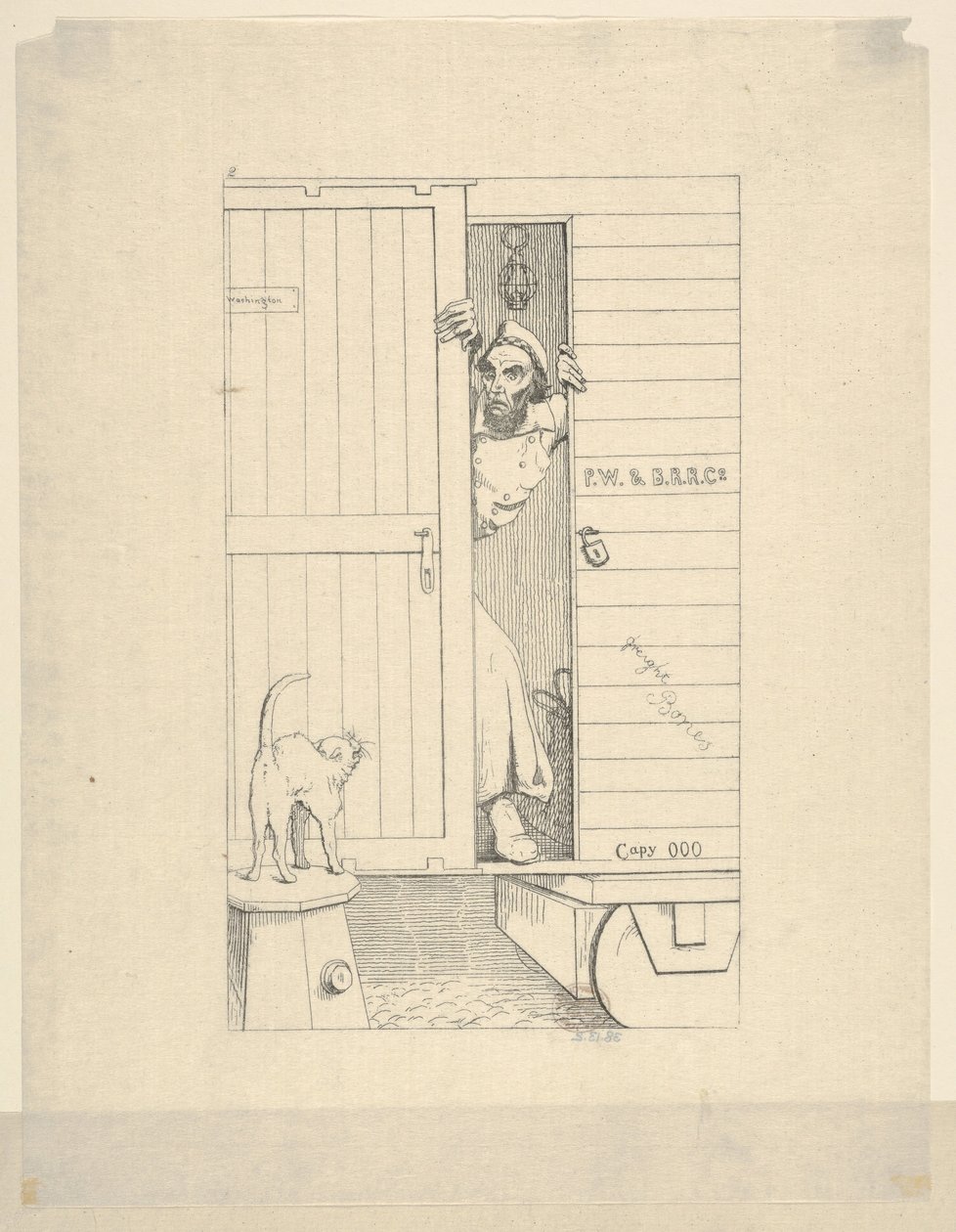 Passage Through Baltimore from Confederate War Etchings, 1861-63 by Adalbert John Volck