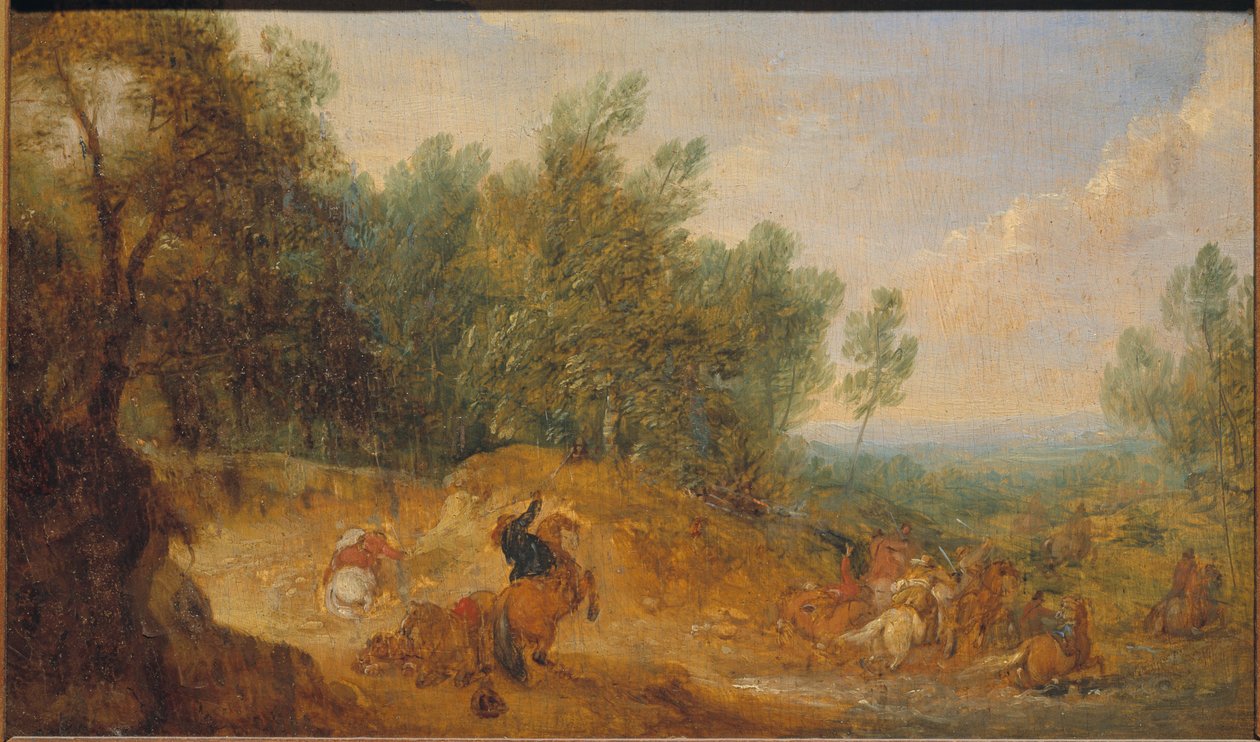 Riders Attacked at a Ford by Adam Frans van der Meulen