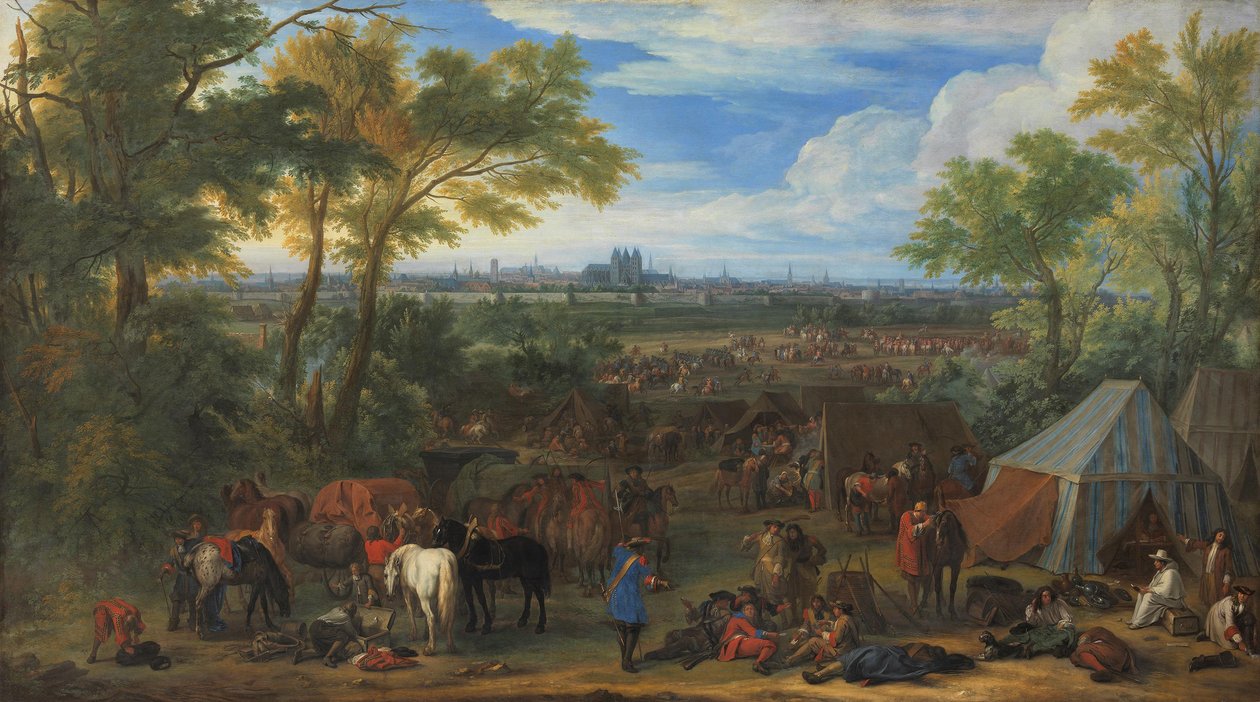 The Army of Louis XIV in Front of Tournai in 1667 by Adam Frans van der Meulen