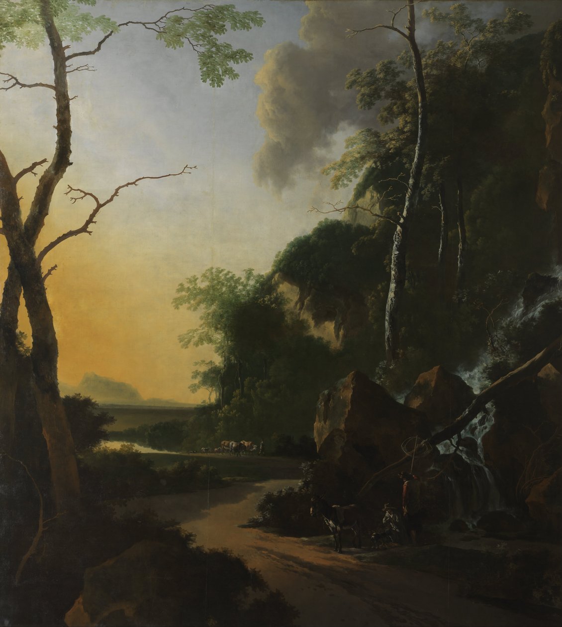 Italianate Landscape with Crab Fishers by Adam Pynacker