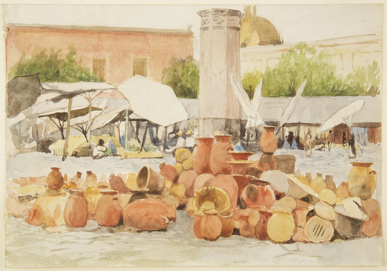 A market in Mexico by Adela Breton