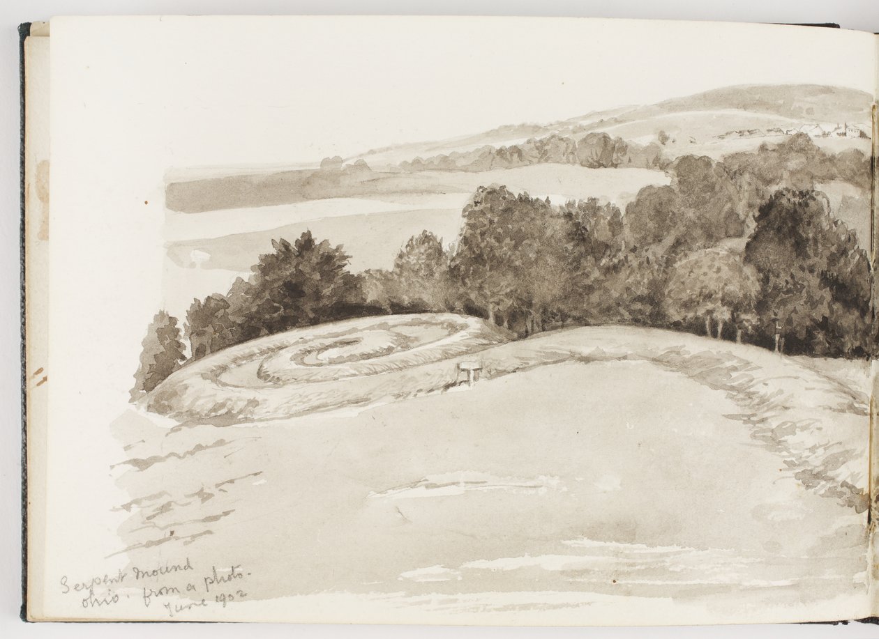 Sketchbook of Ink and Graphite Drawings and Watercolours by Adela Breton