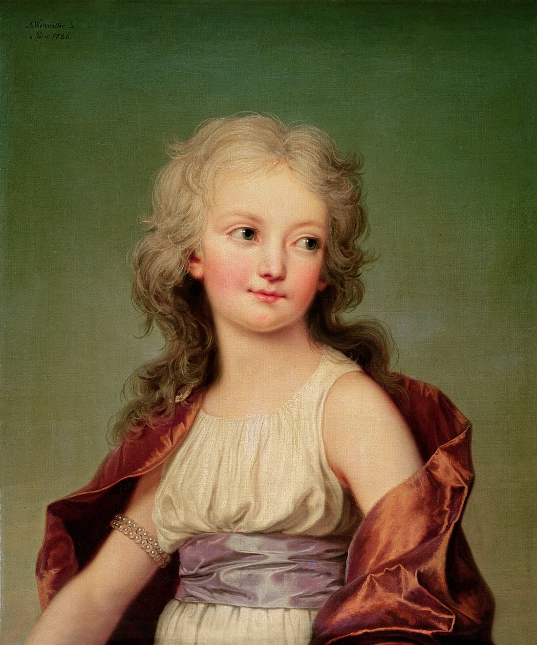 Portrait of Marie-Therese Charlotte of France, Duchess of Angouleme by Adolf Ulrich Wertmuller
