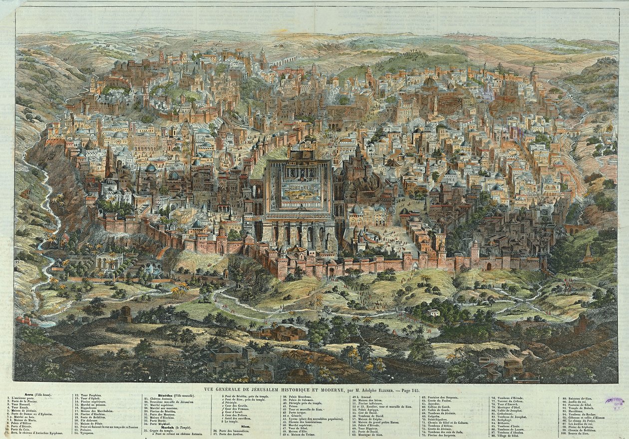 General View of Historical and Modern Jerusalem by Adolf Eltzner