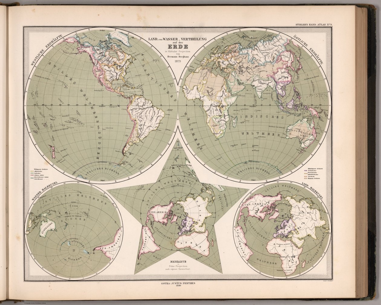 Hand Atlas of All Parts of the Earth and the World Structure (2761016) by Adolf Stieler