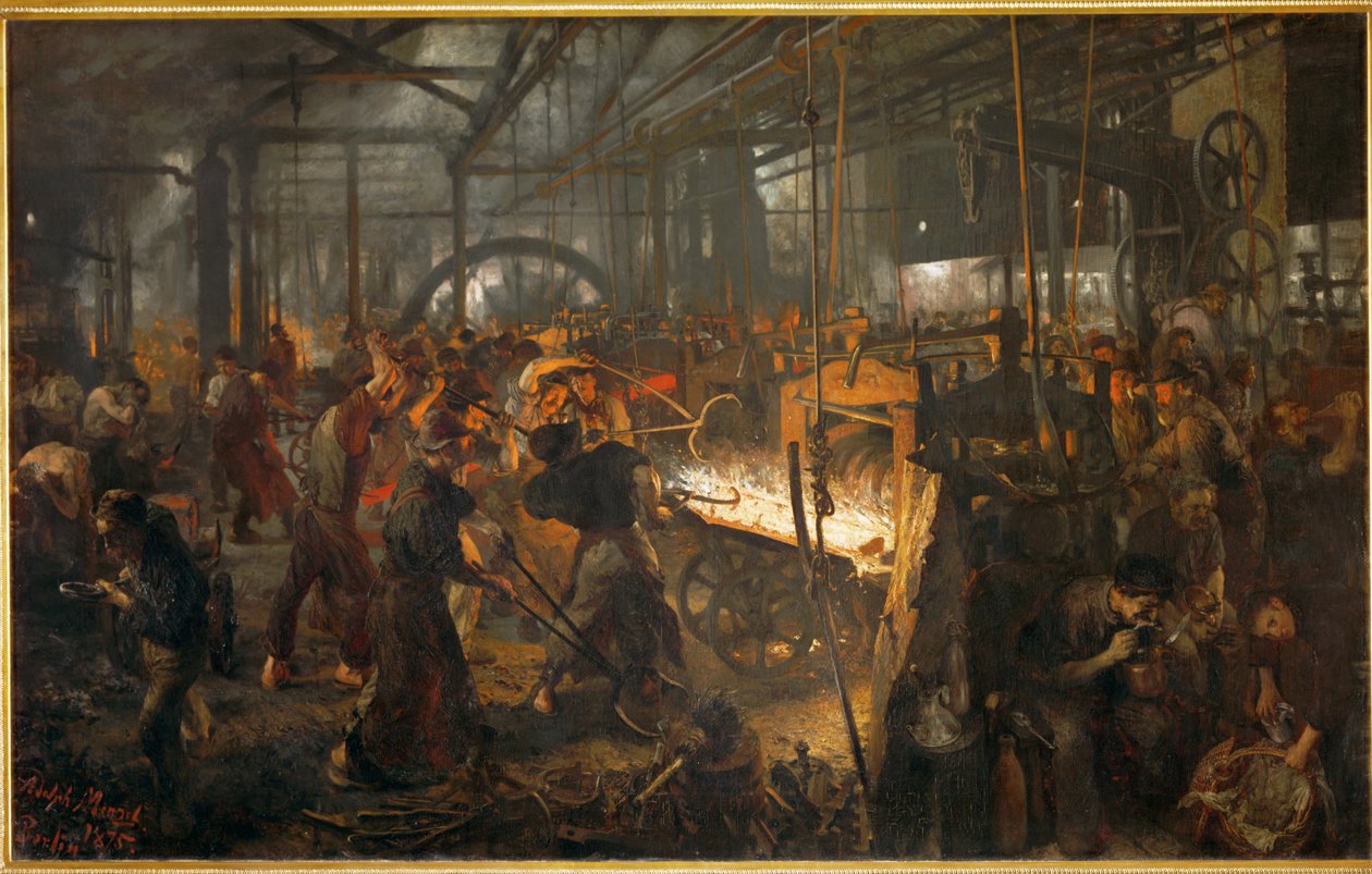 The Rolling Mill by Adolph Friedrich Erdmann von Menzel