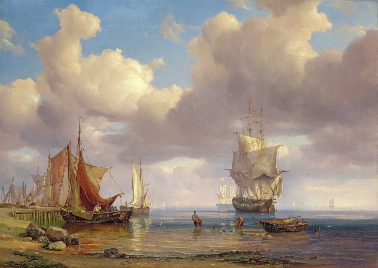 Calm Sea by Adolph Friedrich Vollmer