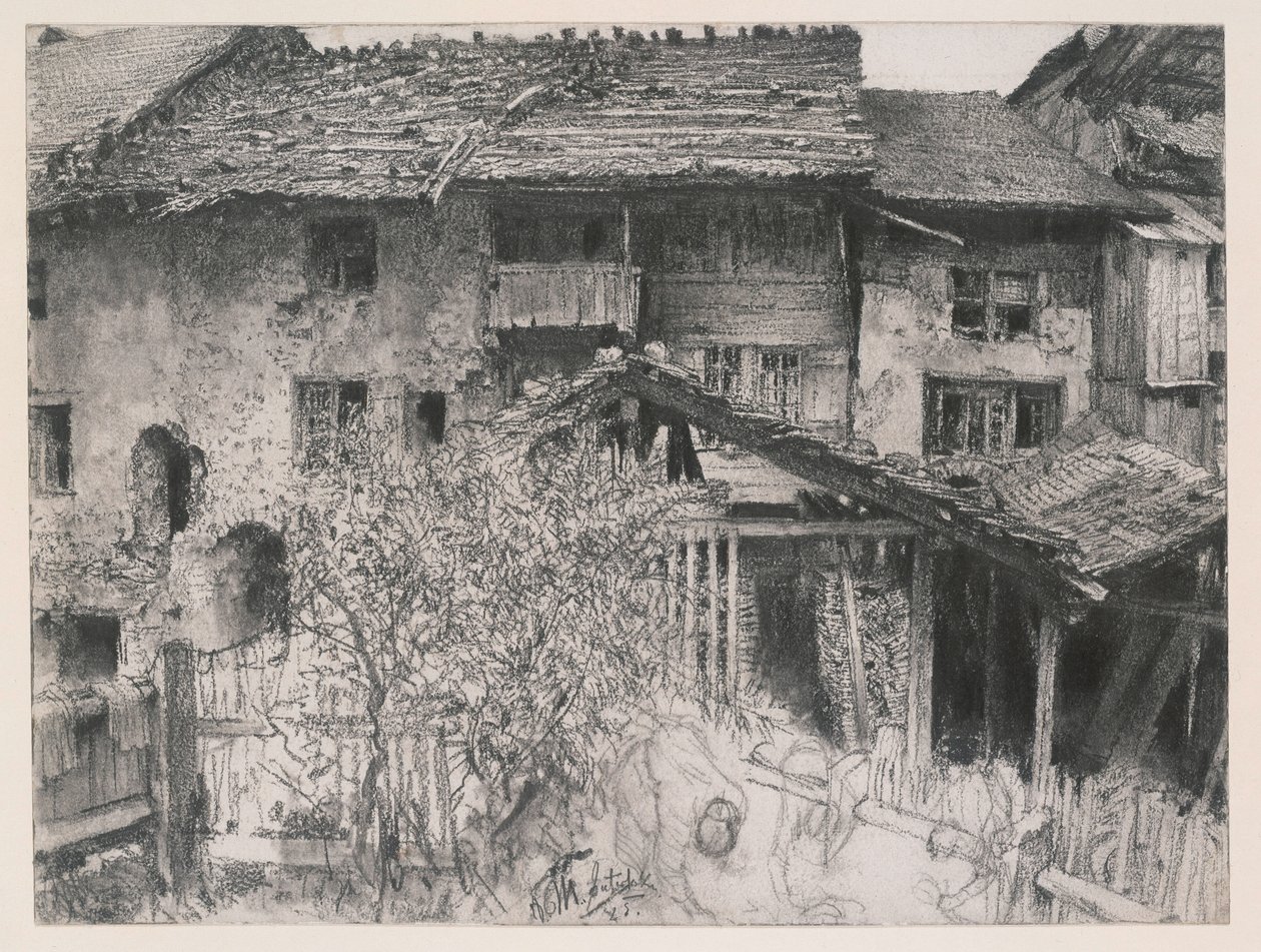 Old Houses in Interlaken by Adolph Menzel