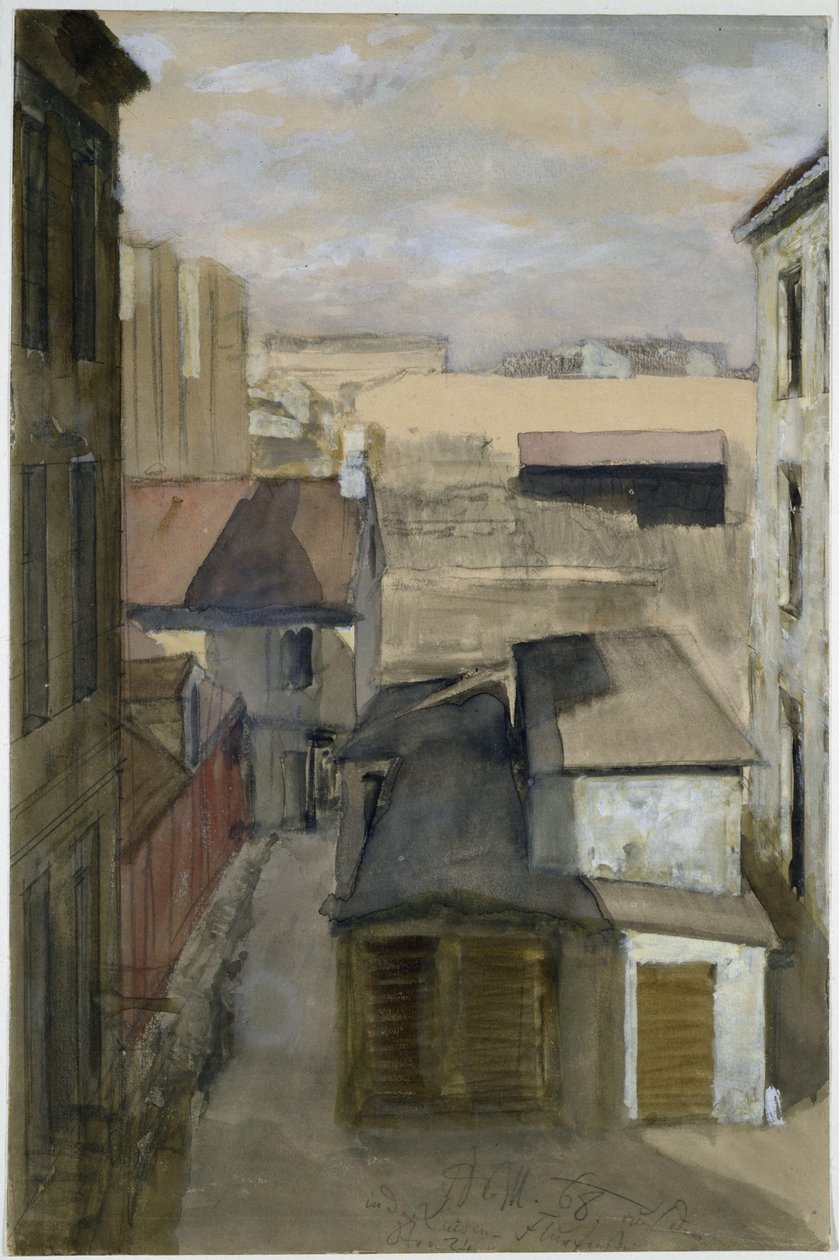 View from the Window on Luisenstraße 24 by Adolph Menzel