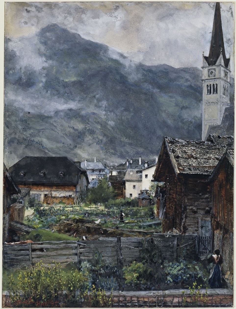 View from Villa Herrmann on the Valley of Hofgastein by Adolph Menzel