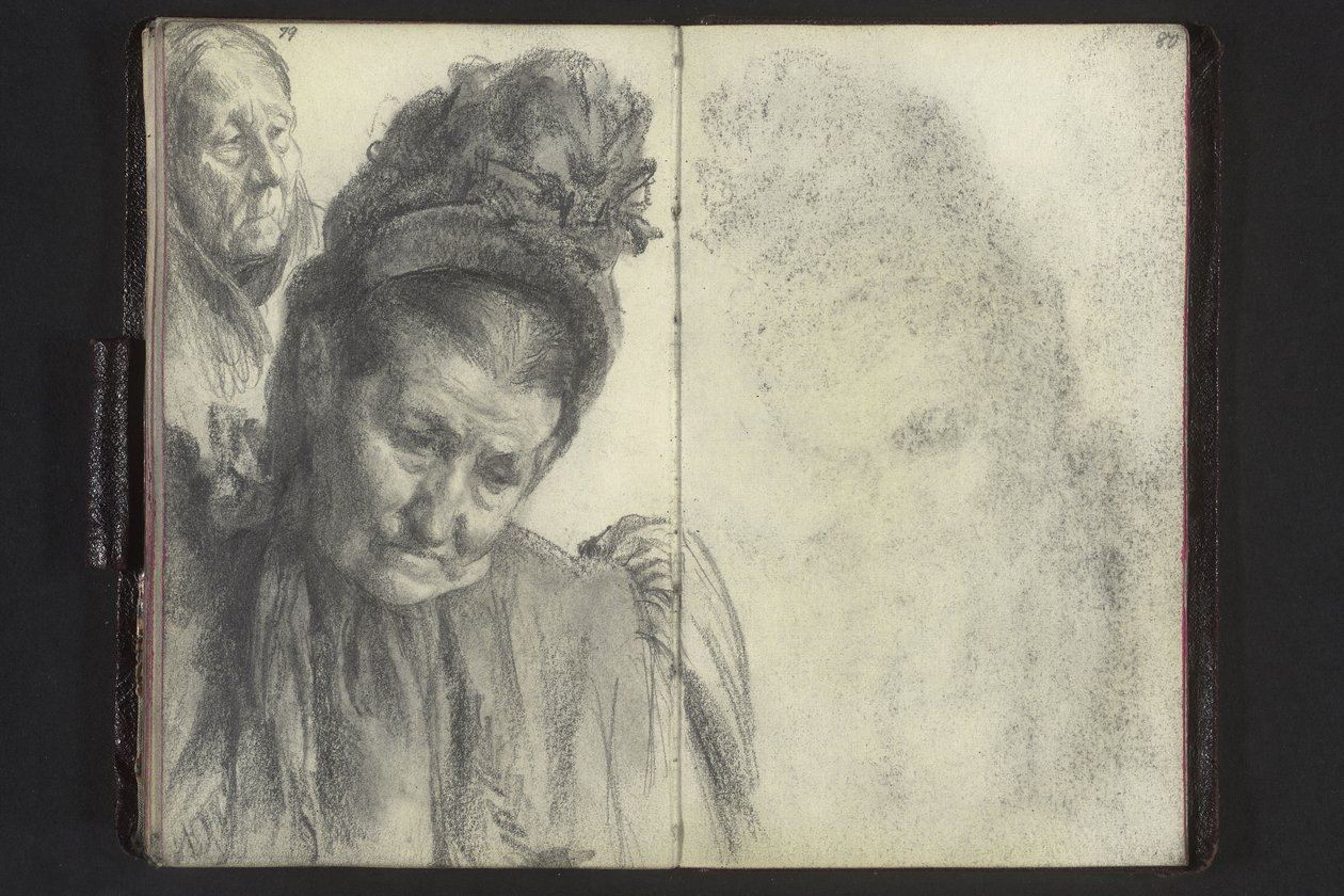 Bust Portrait of an Old Woman with Hat, Woman