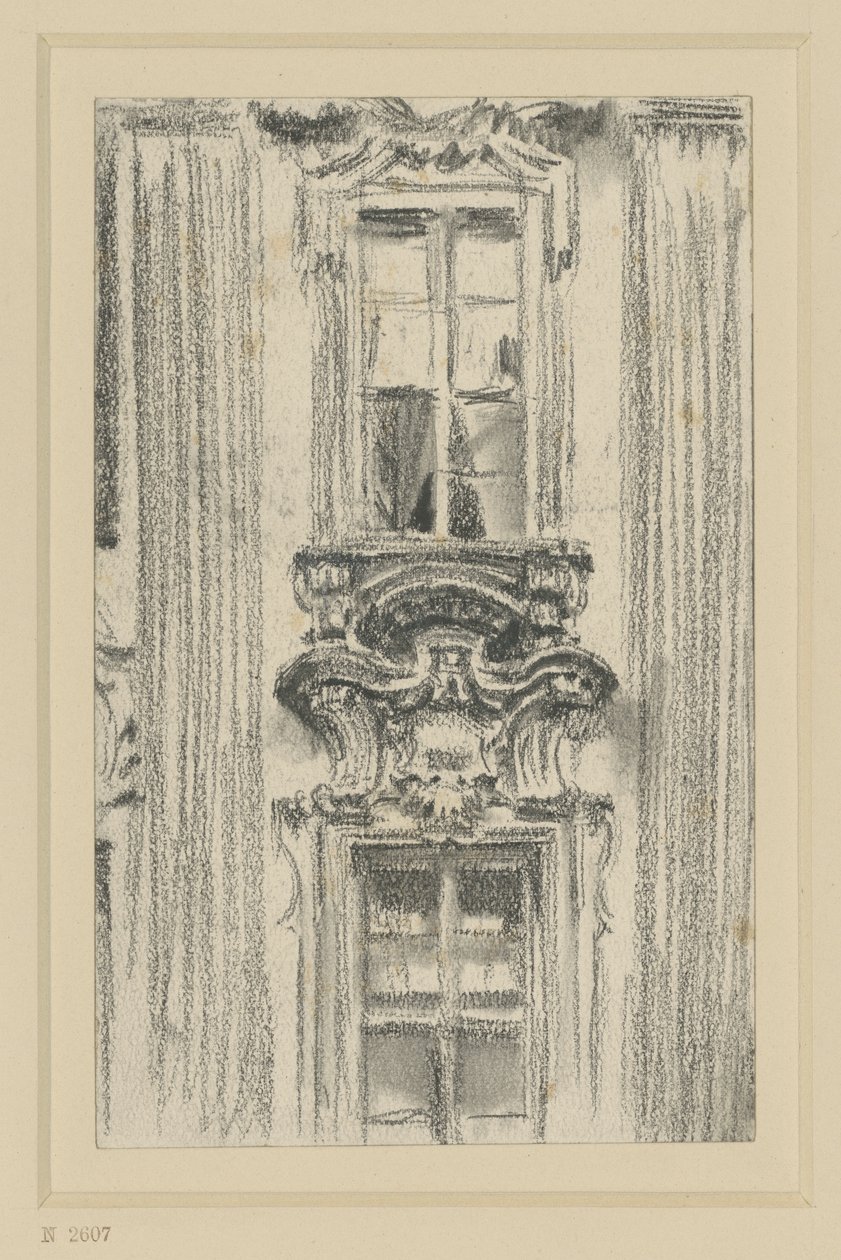Detail of the Facade of the British Hotel in Dresden by Adolph Menzel