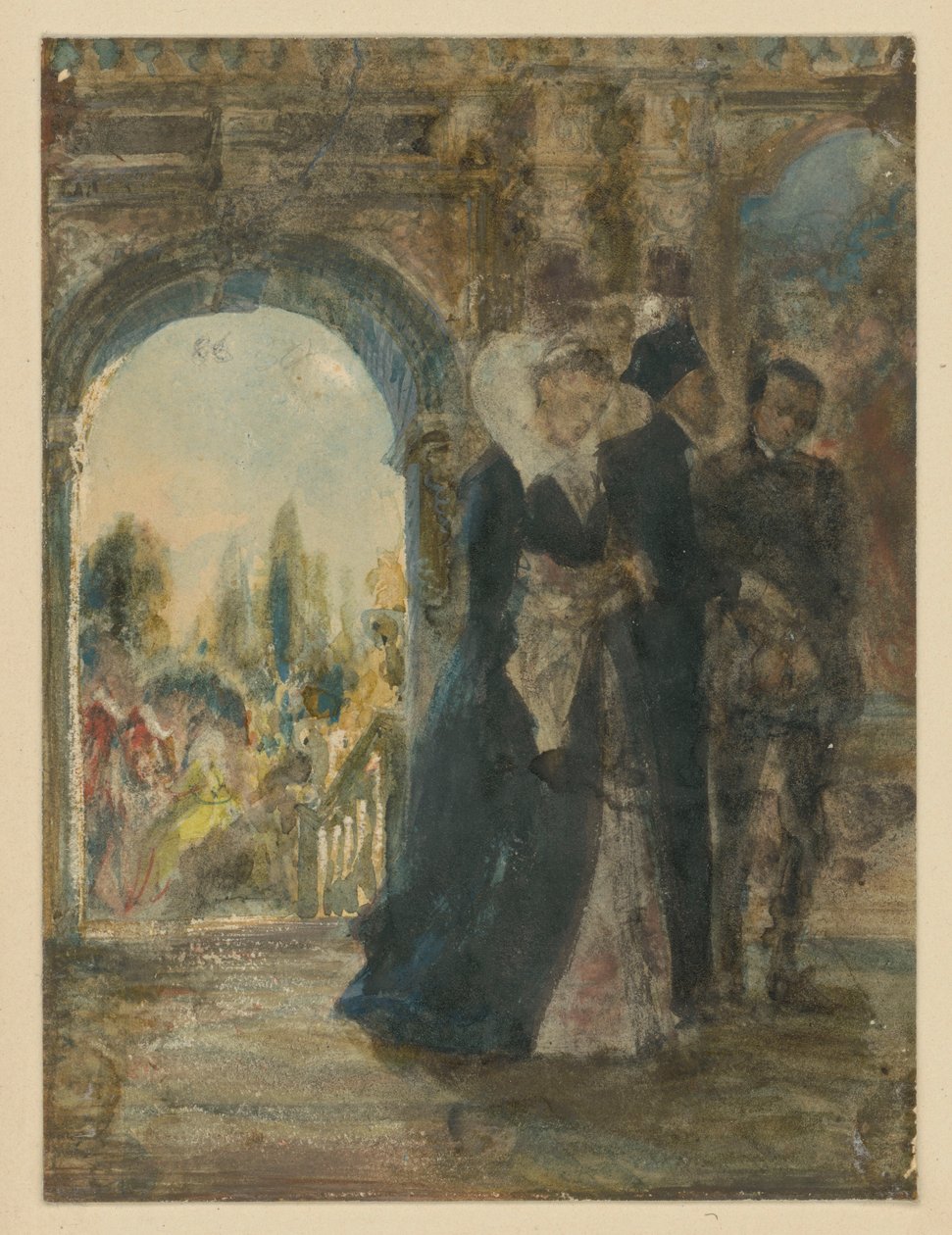 Family Council. Study by Adolph Menzel