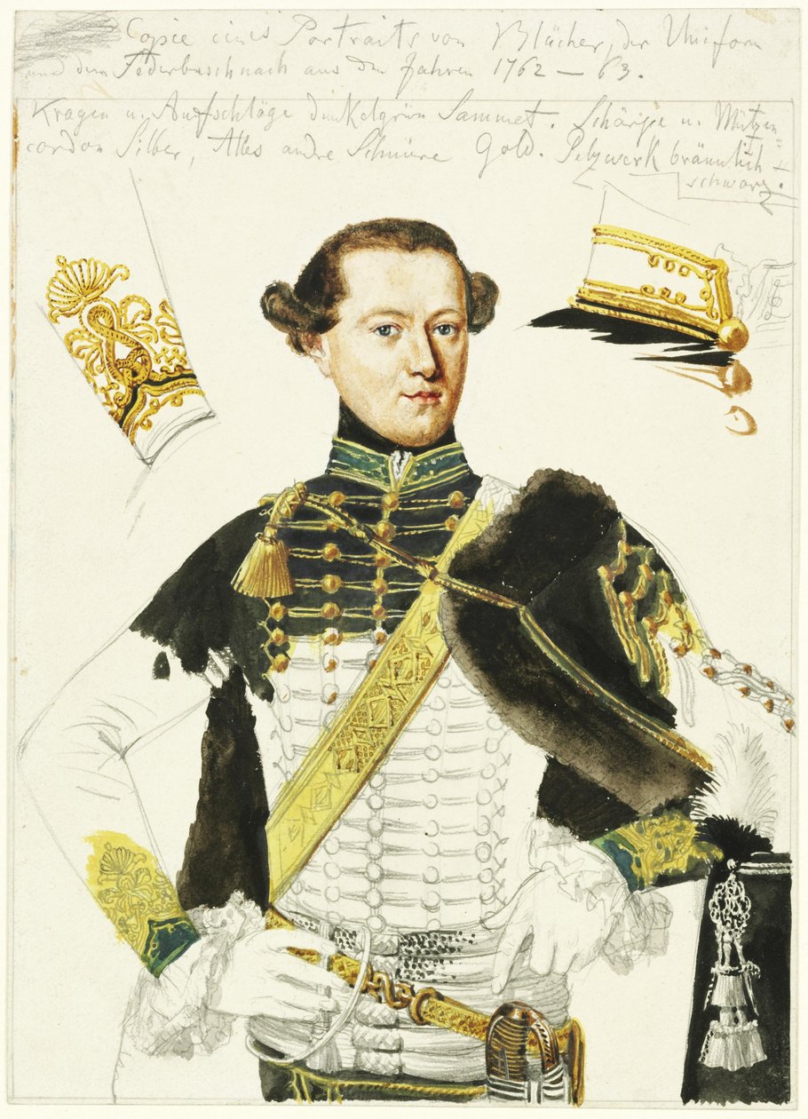 Gebhard Leberecht von Blücher. Sketch after a Painting by Adolph Menzel