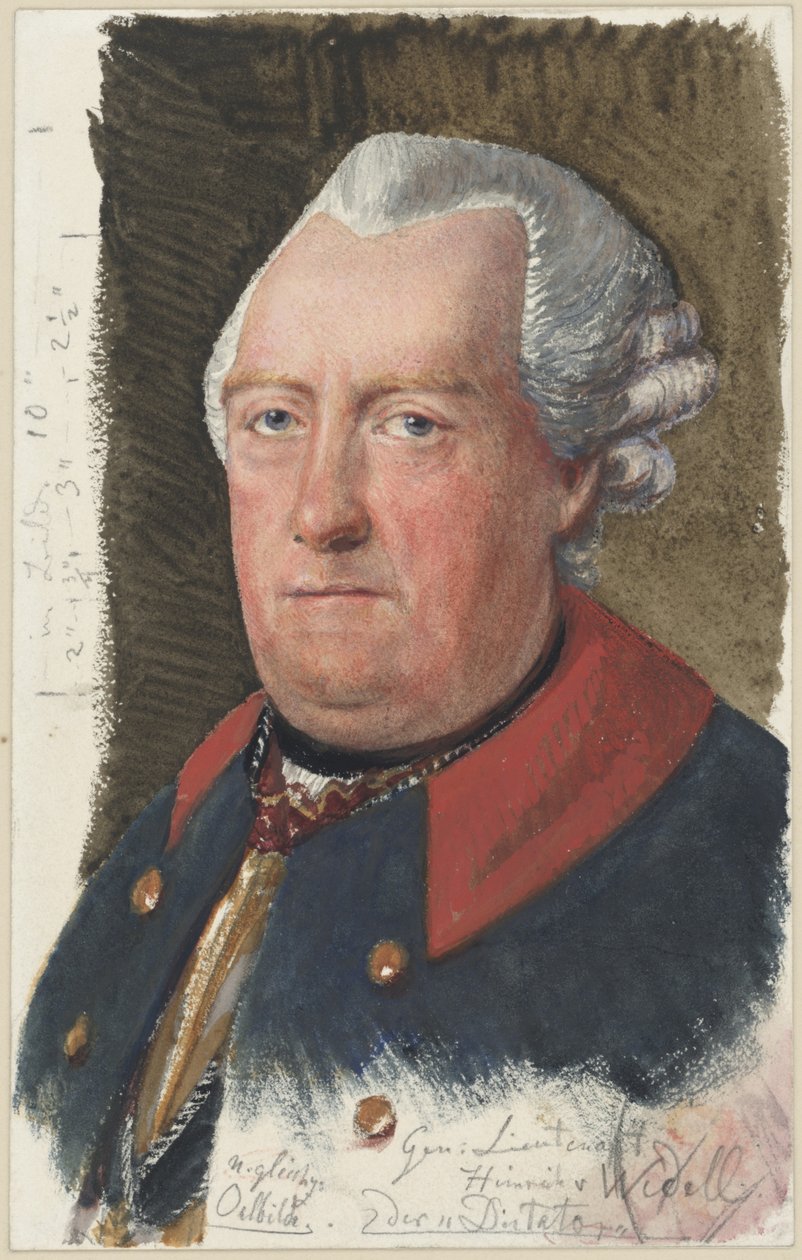 Lieutenant General Heinrich von Wedell by Adolph Menzel
