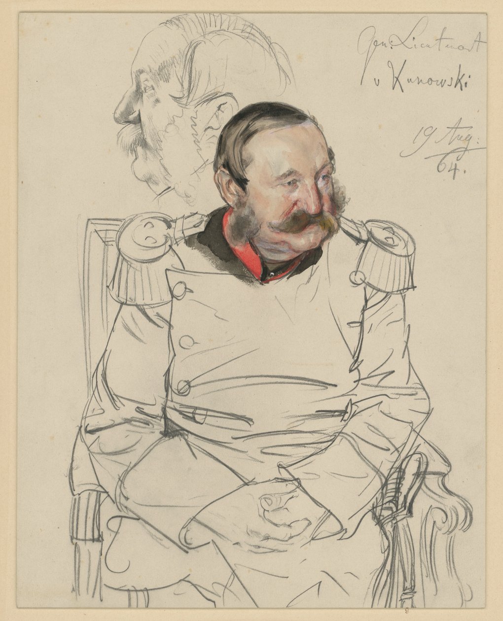 Lieutenant General von Kumowski, Portrait Study for 