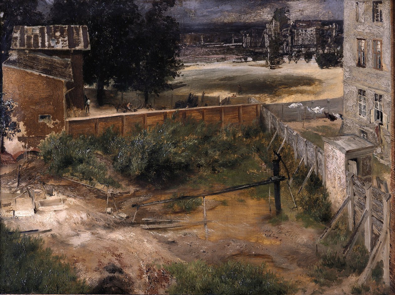 Rear Building and Courtyard by Adolph Menzel