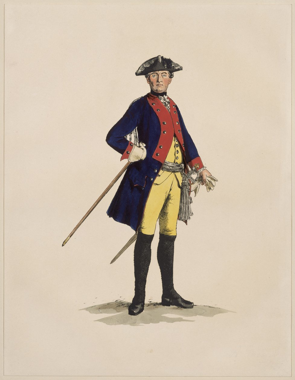 Infantry Officer of the RzF [14 or 34] by Adolph Menzel