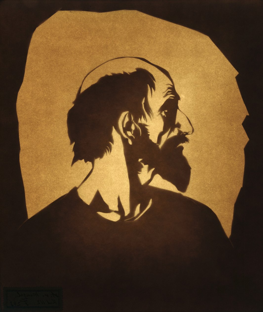 Male Bust Portrait, Head in Profile by Adolph Menzel