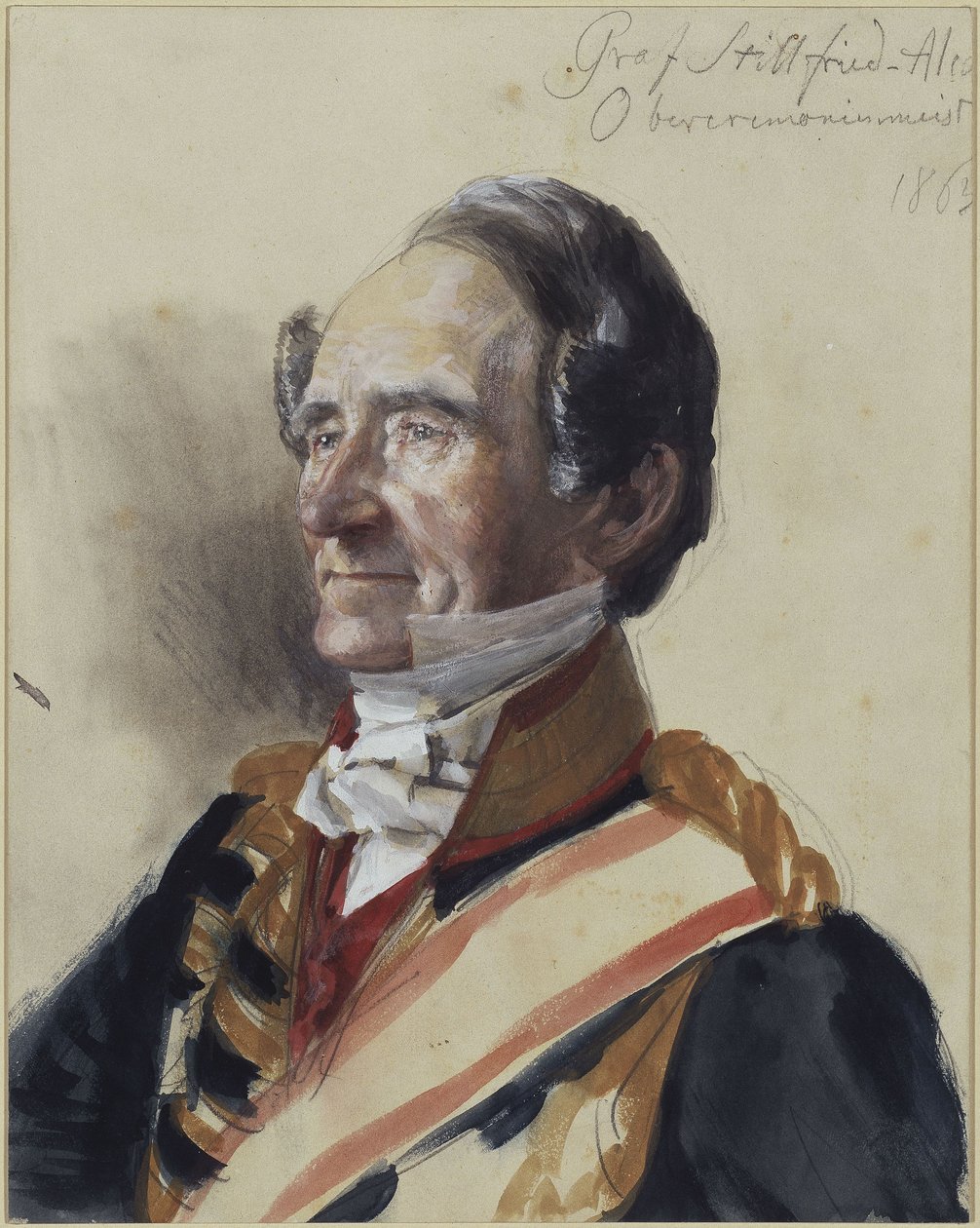 Master of Ceremonies Rudolf Count Stillfried-Alcantara. Study for the Painting 