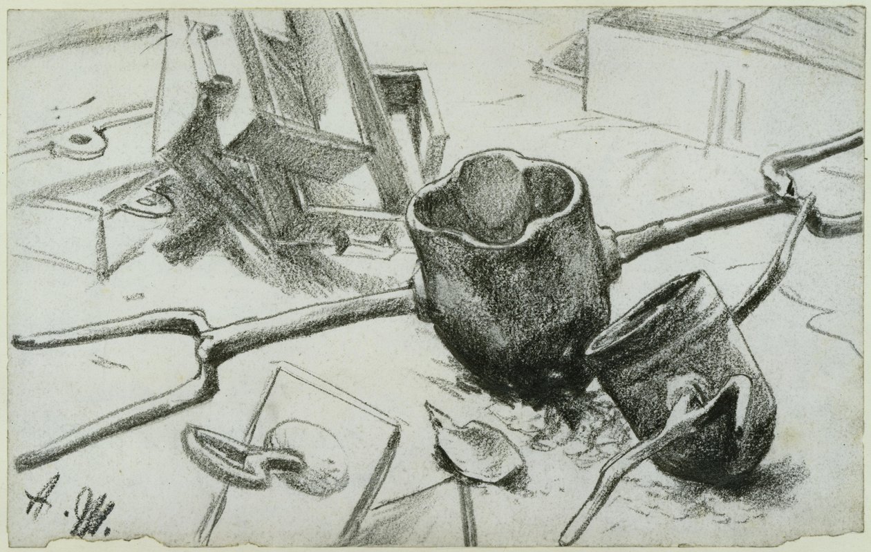 Study for “The Iron Rolling Mill. Modern Cyclopes”: Casting Ladle by Adolph Menzel