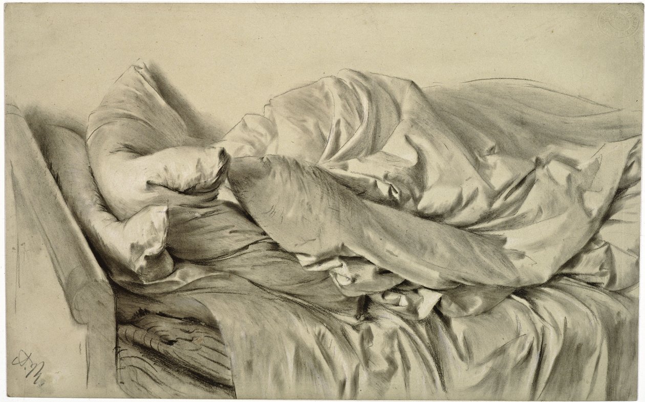 Unmade Bed by Adolph Menzel