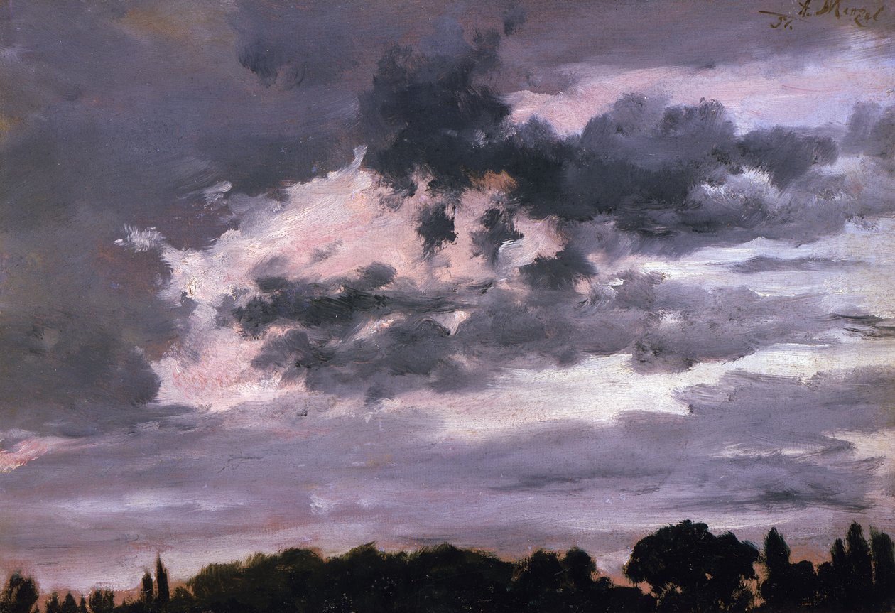 Cloud Study by Adolph Menzel