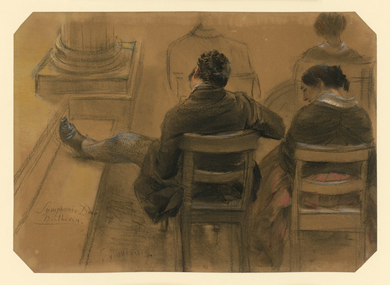 Audience in the Concert Hall by Adolph Menzel