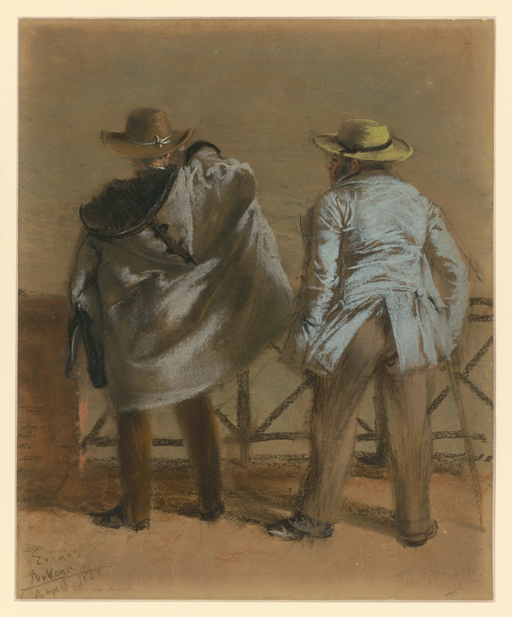 Two Bathers by the Sea by Adolph Menzel
