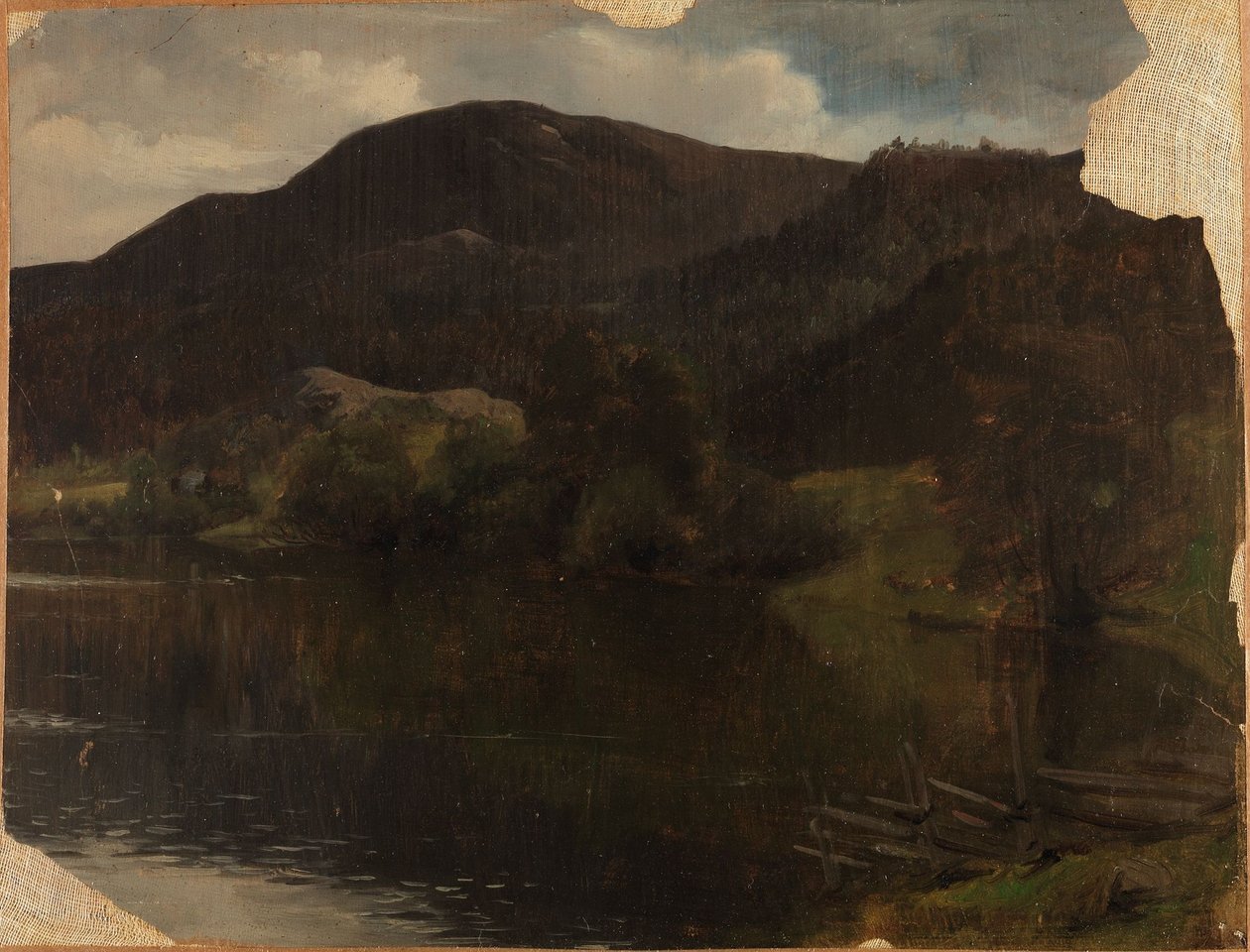 A Lake by Adolph Tidemand