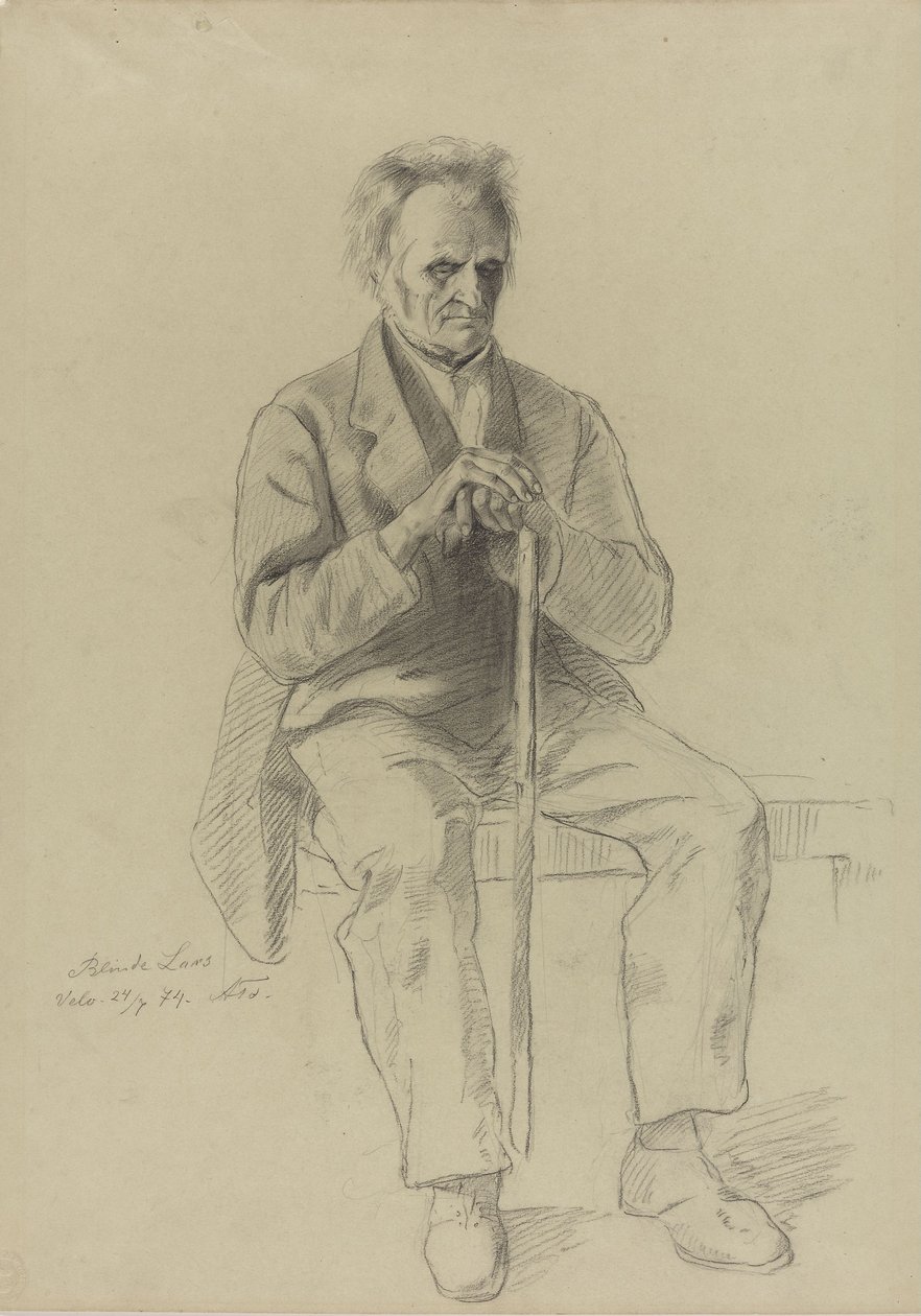 Blind Lars by Adolph Tidemand