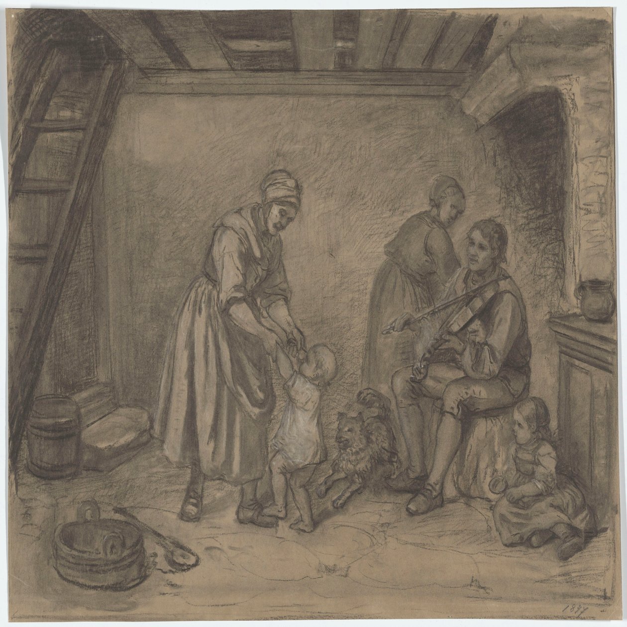 Domestic Scene in the Country by Adolph Tidemand