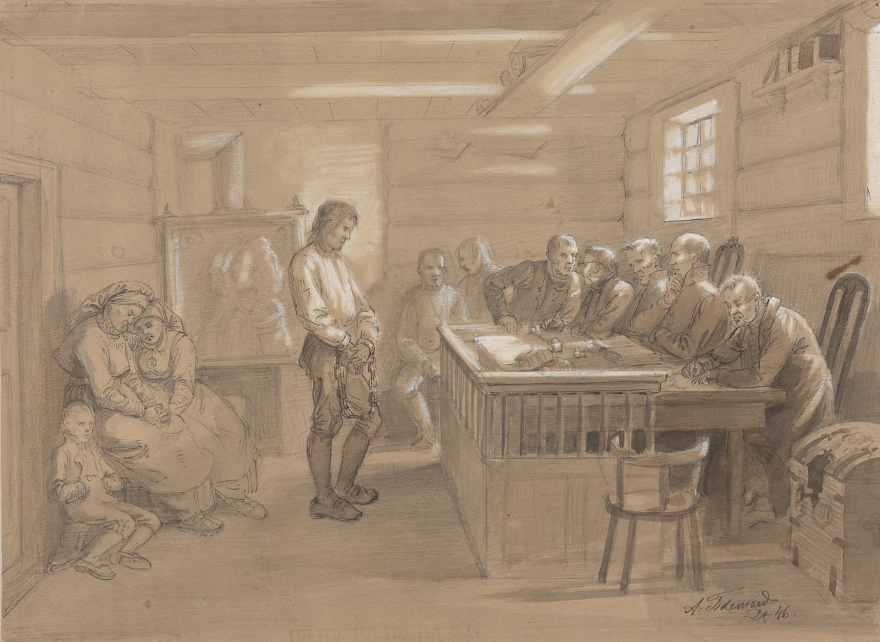 A Court Scene in the Country by Adolph Tidemand
