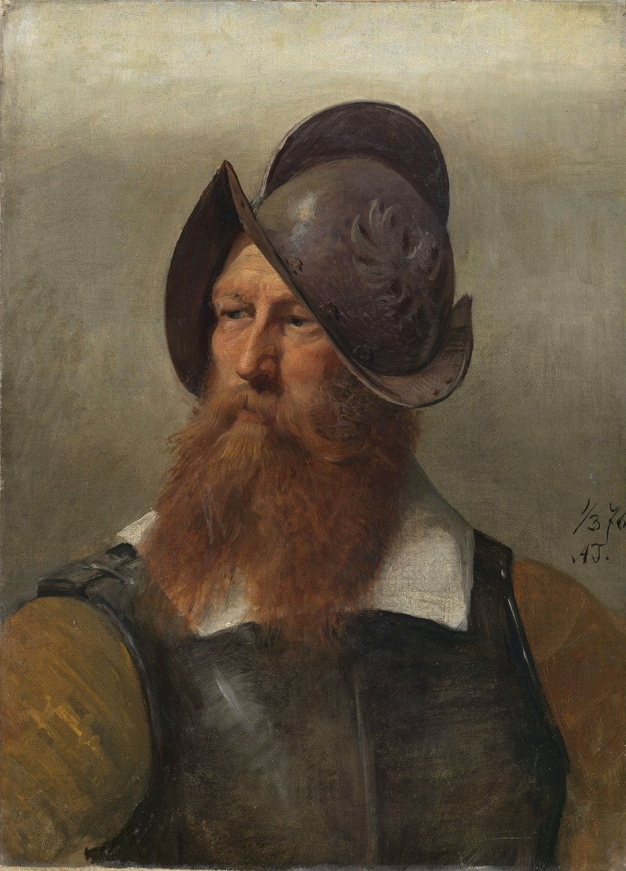 Figure Study for Christian IV founding Christiania by Adolph Tidemand