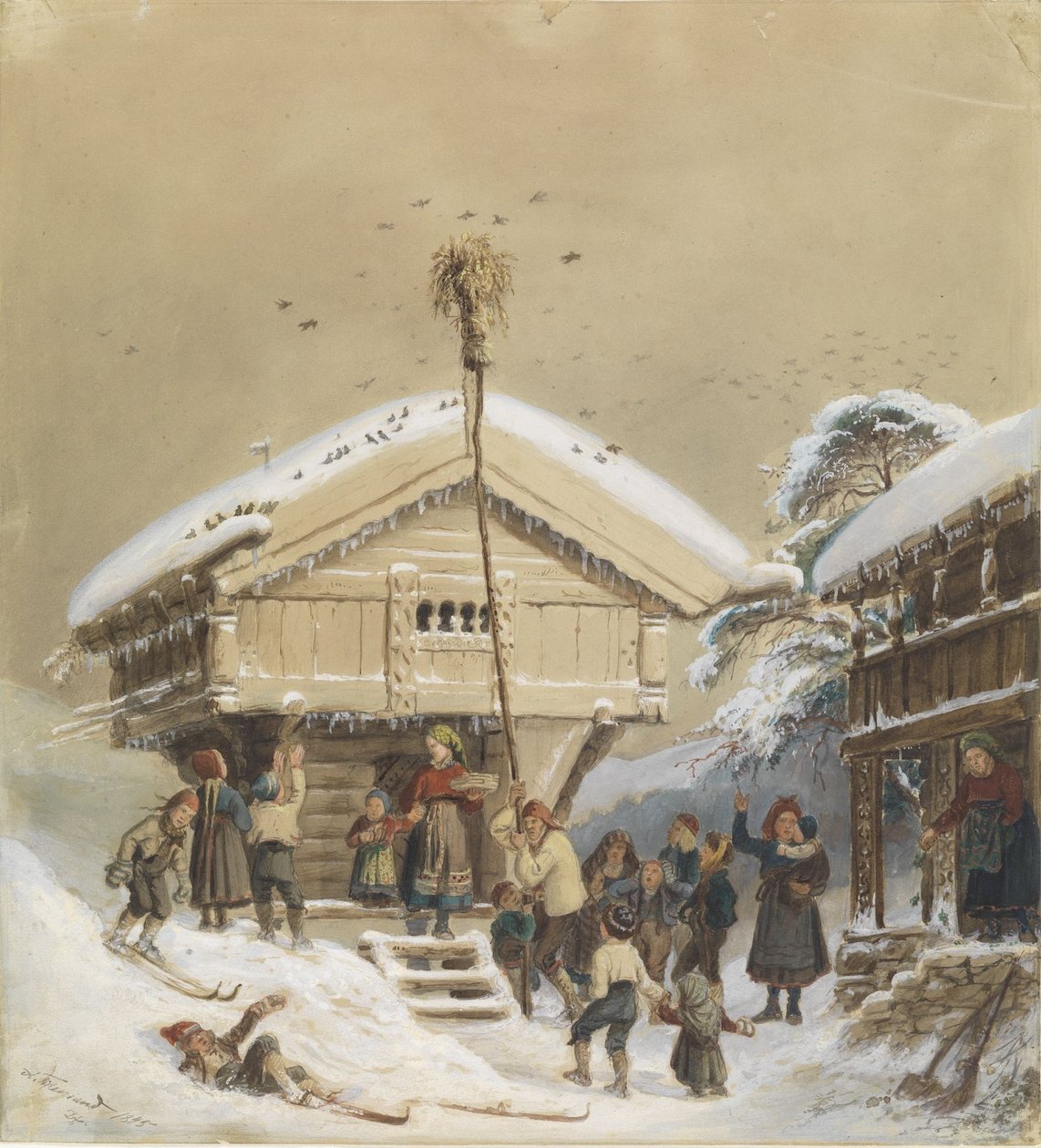 Norwegian Christmas Custom by Adolph Tidemand