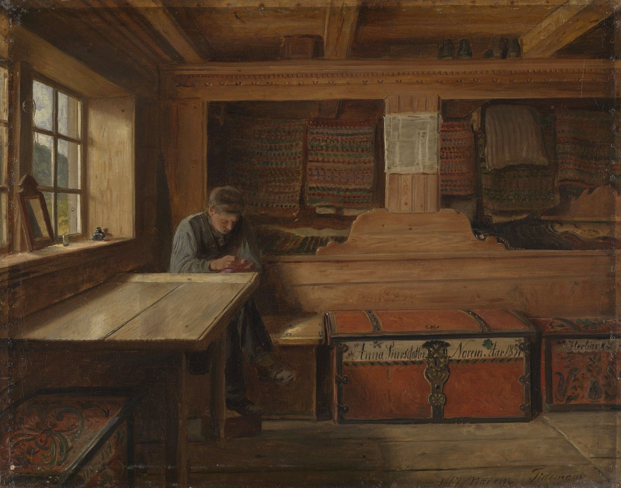 Old Storeroom in Vikøy by Adolph Tidemand