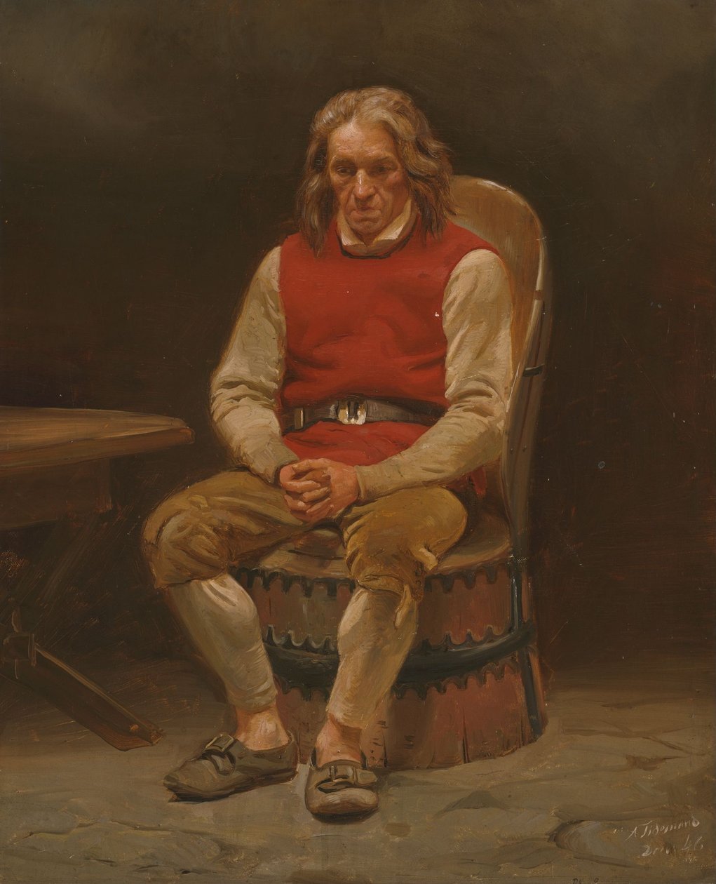 Seated Farmer by Adolph Tidemand