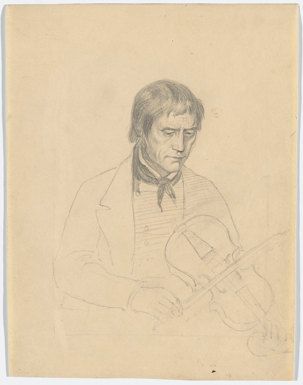 The Fiddle Player Torgeir Augundsson by Adolph Tidemand