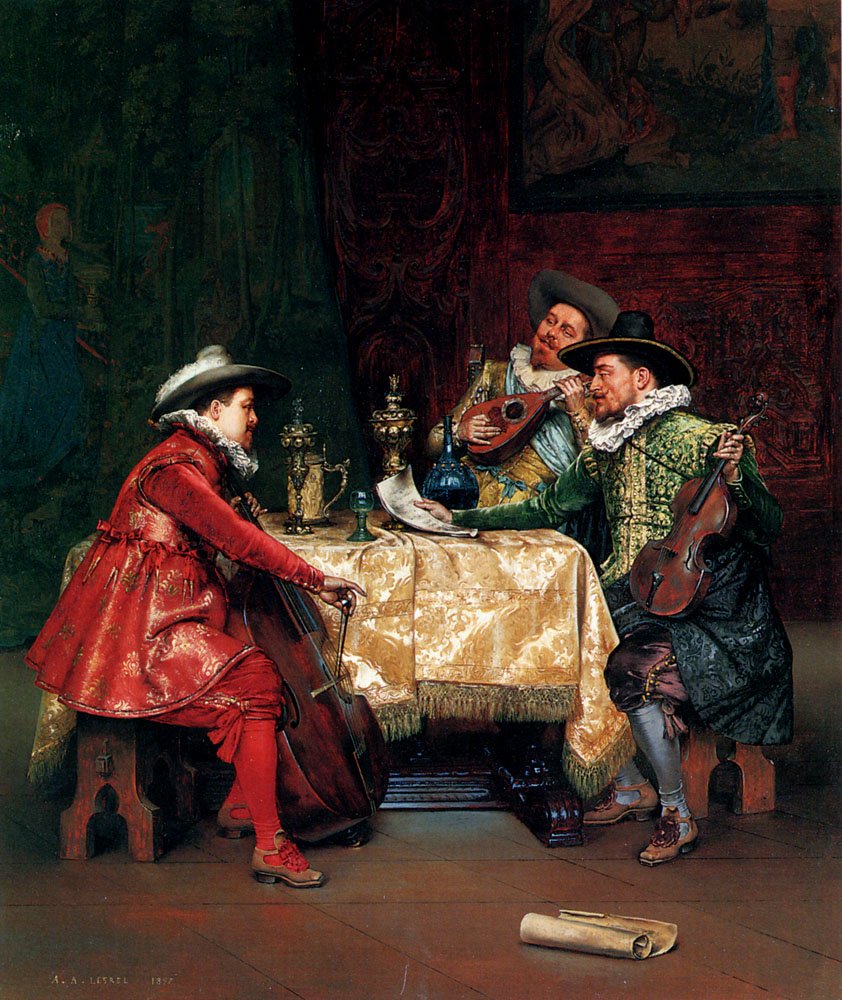 The Rehearsal by Adolphe-Alexandre Lesrel