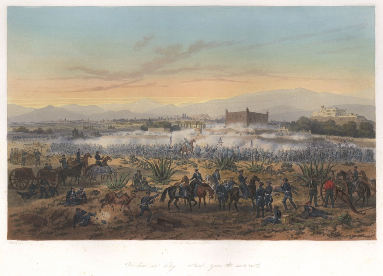 Molino del Rey – Attack upon the Casa Mata (September 8, 1847) in the Mexican-American War by Adolphe Jean Baptiste Bayot