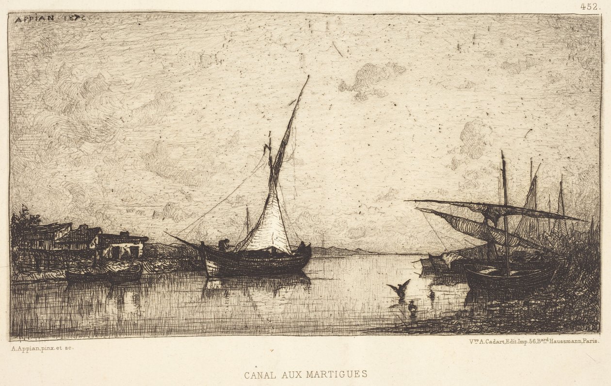 Canal at Martiques by Adolphe Appian