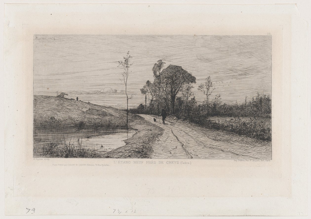 The New Pond Near Creys (Isère) by Adolphe Appian