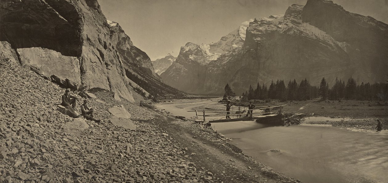Alpine Landscape by Adolphe Braun