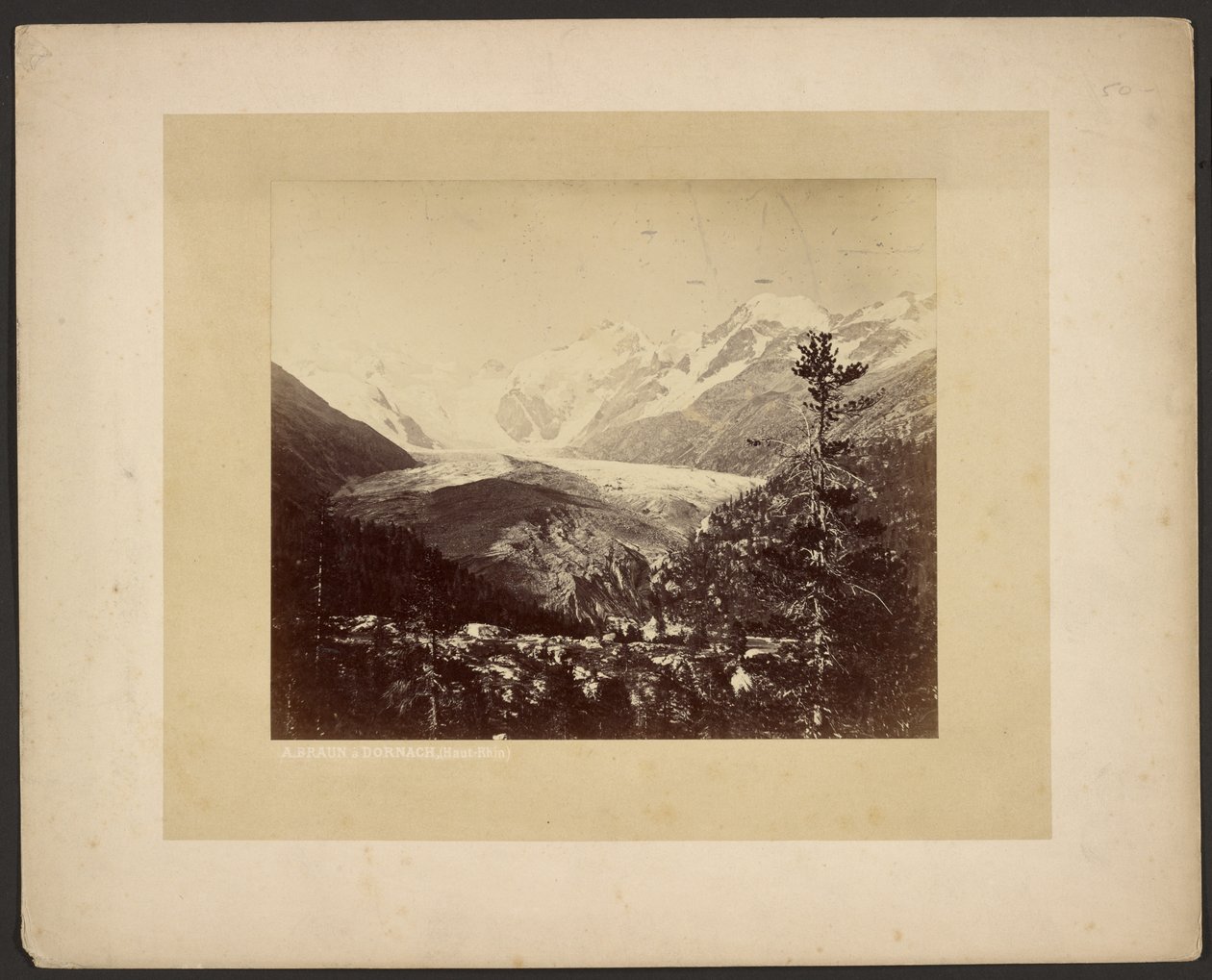 Mortaratsch Glacier by Adolphe Braun