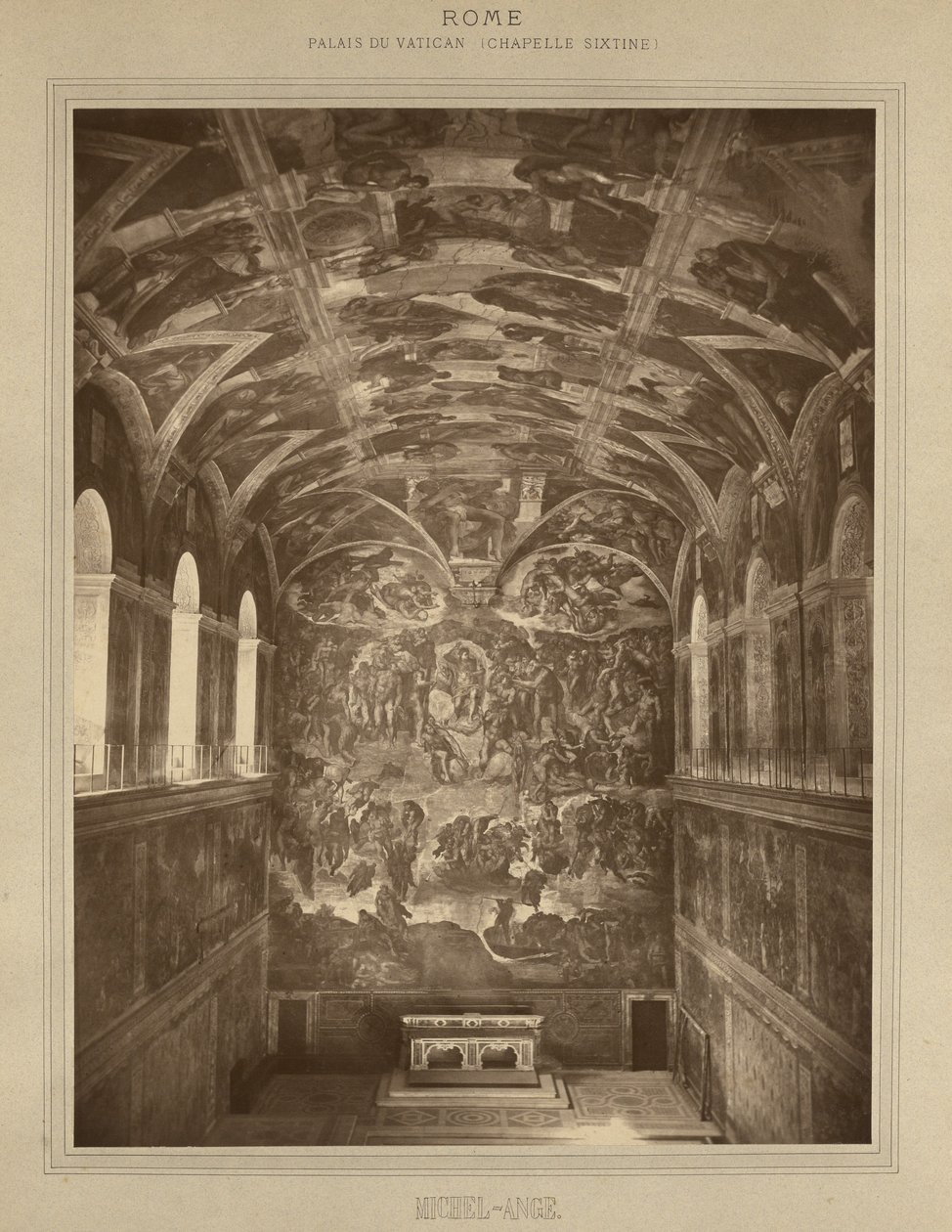 Rome - Vatican Palace, Sistine Chapel - Michelangelo by Adolphe Braun