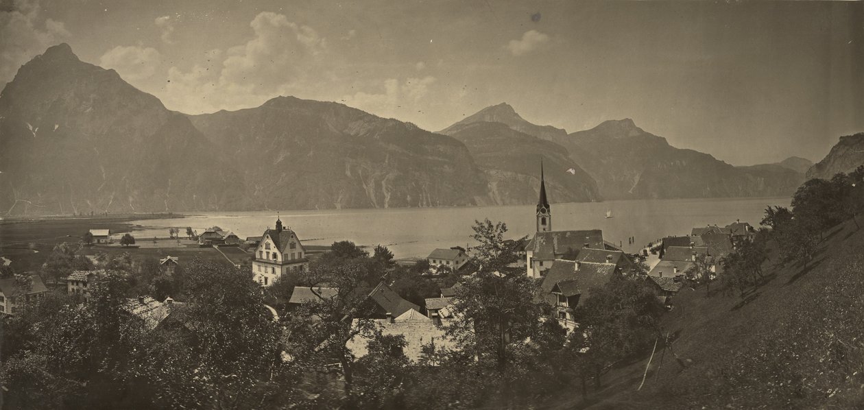 View of Flüelen, Switzerland by Adolphe Braun